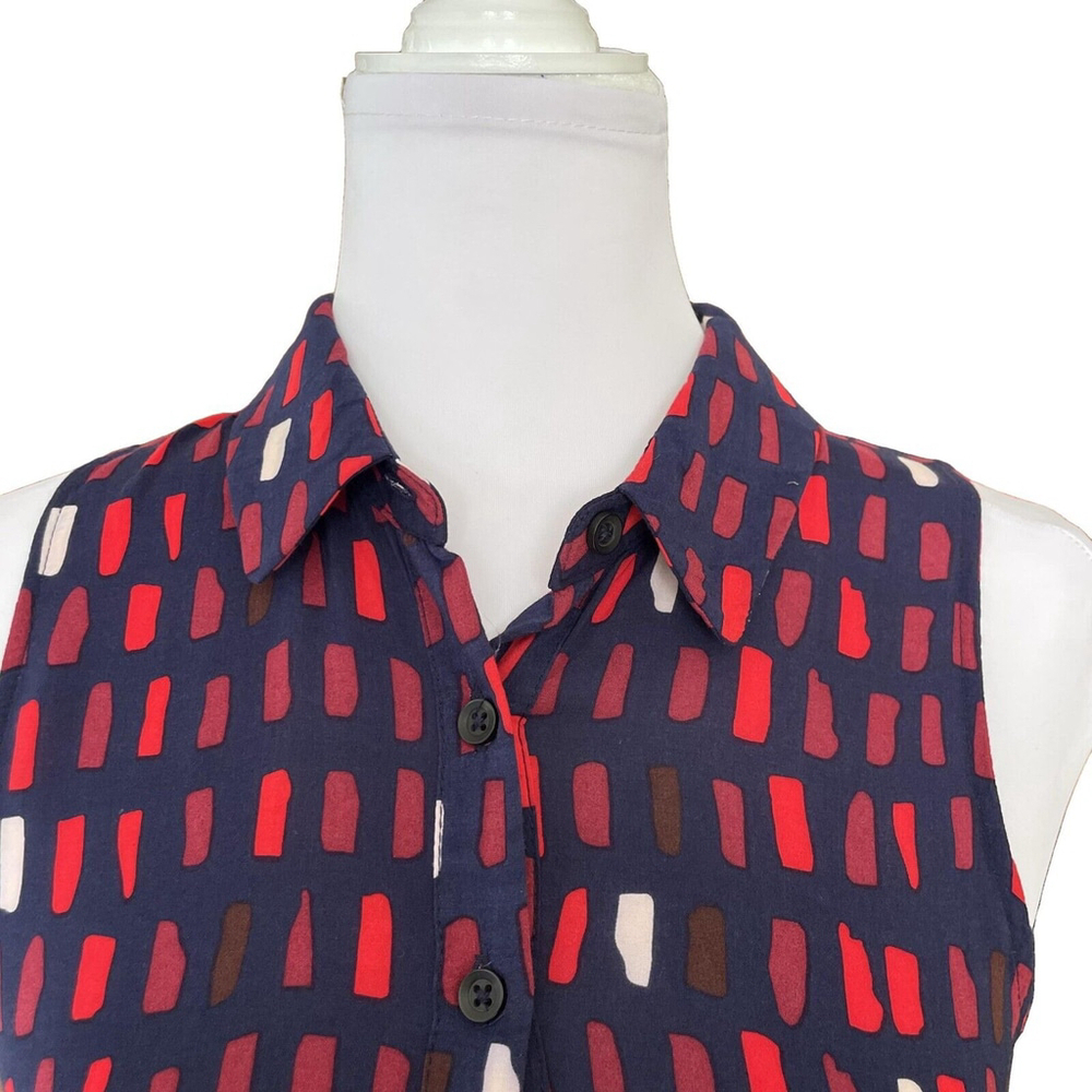 Anthropologie Navy Geometric Dress Small - Picture 3 of 14